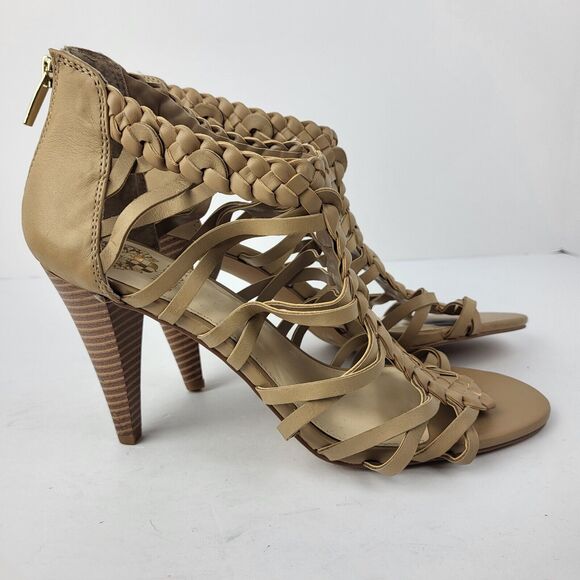 Vince Camuto Alaizah Braided Caged Womens Sandal Beige Size 10 US 42 EU No Box. - Picture 10 of 16